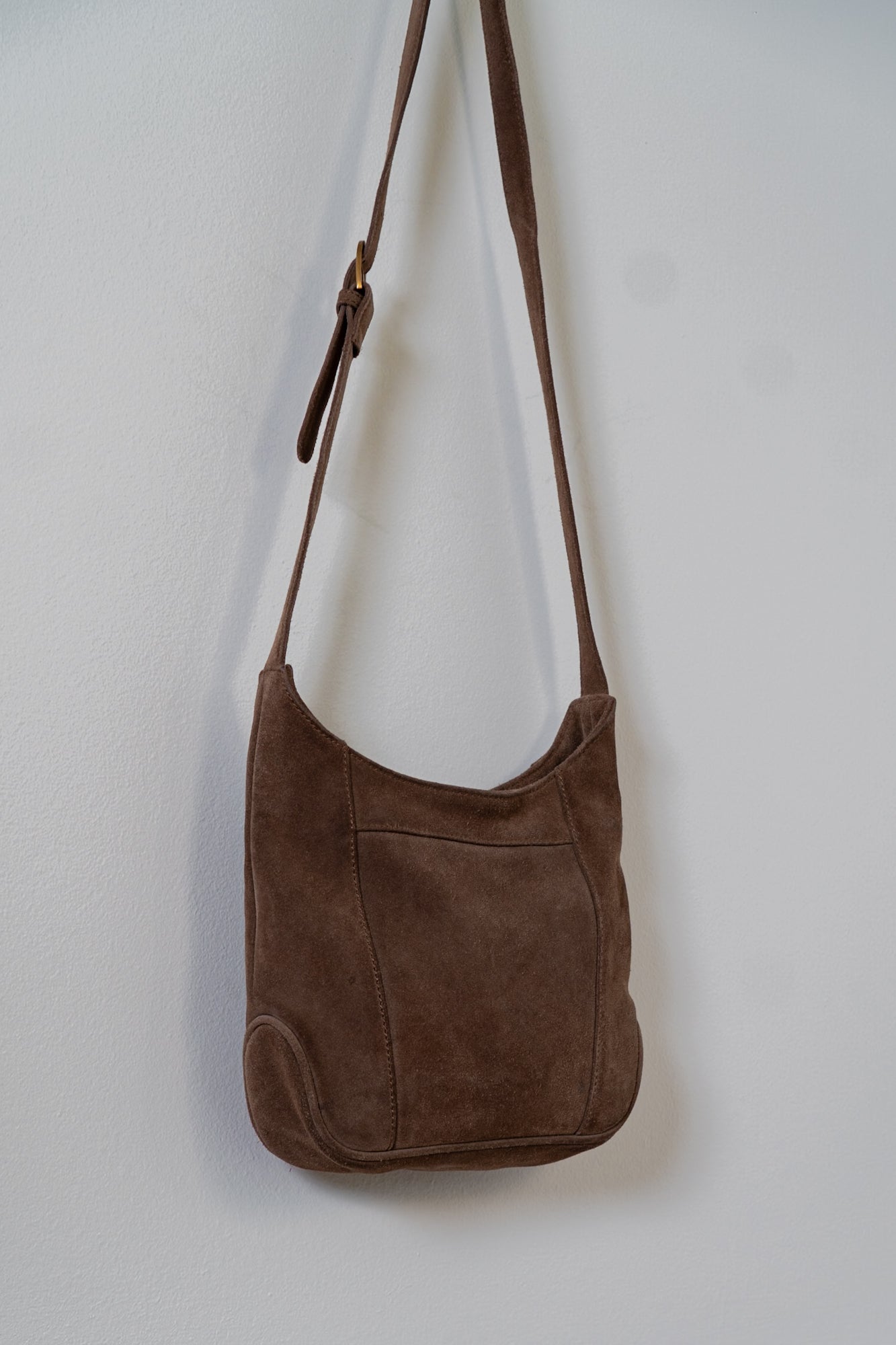 Brandy Melville Brown Suede Crossbody Bag