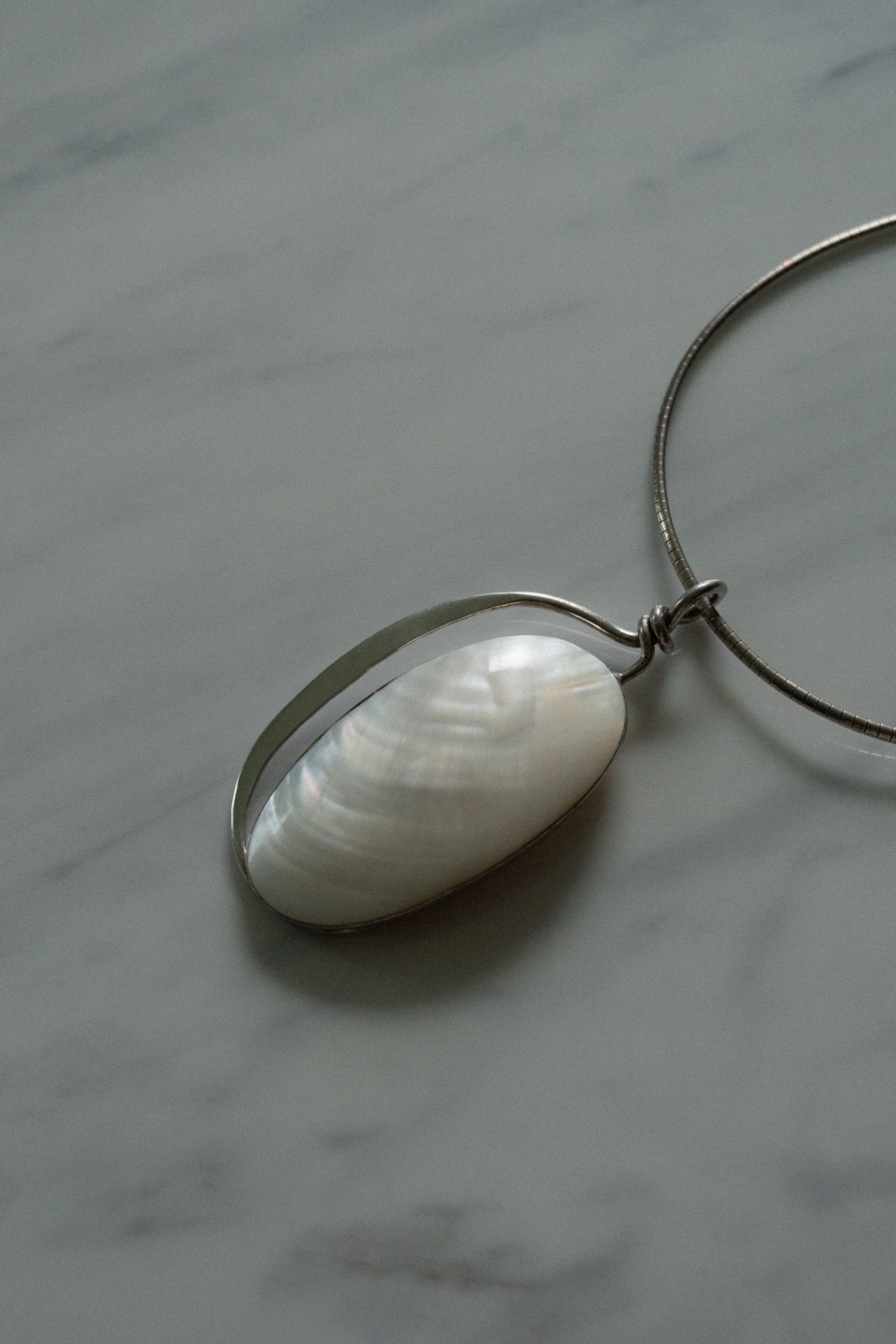 Vintage Taxco 925 Sterling Silver MOP Choker