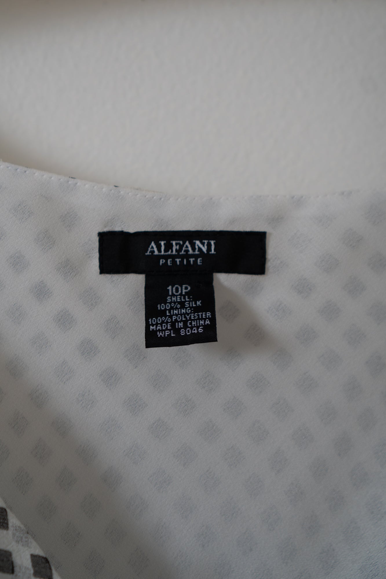 Vintage 100% Silk Diamond Dotted Dress