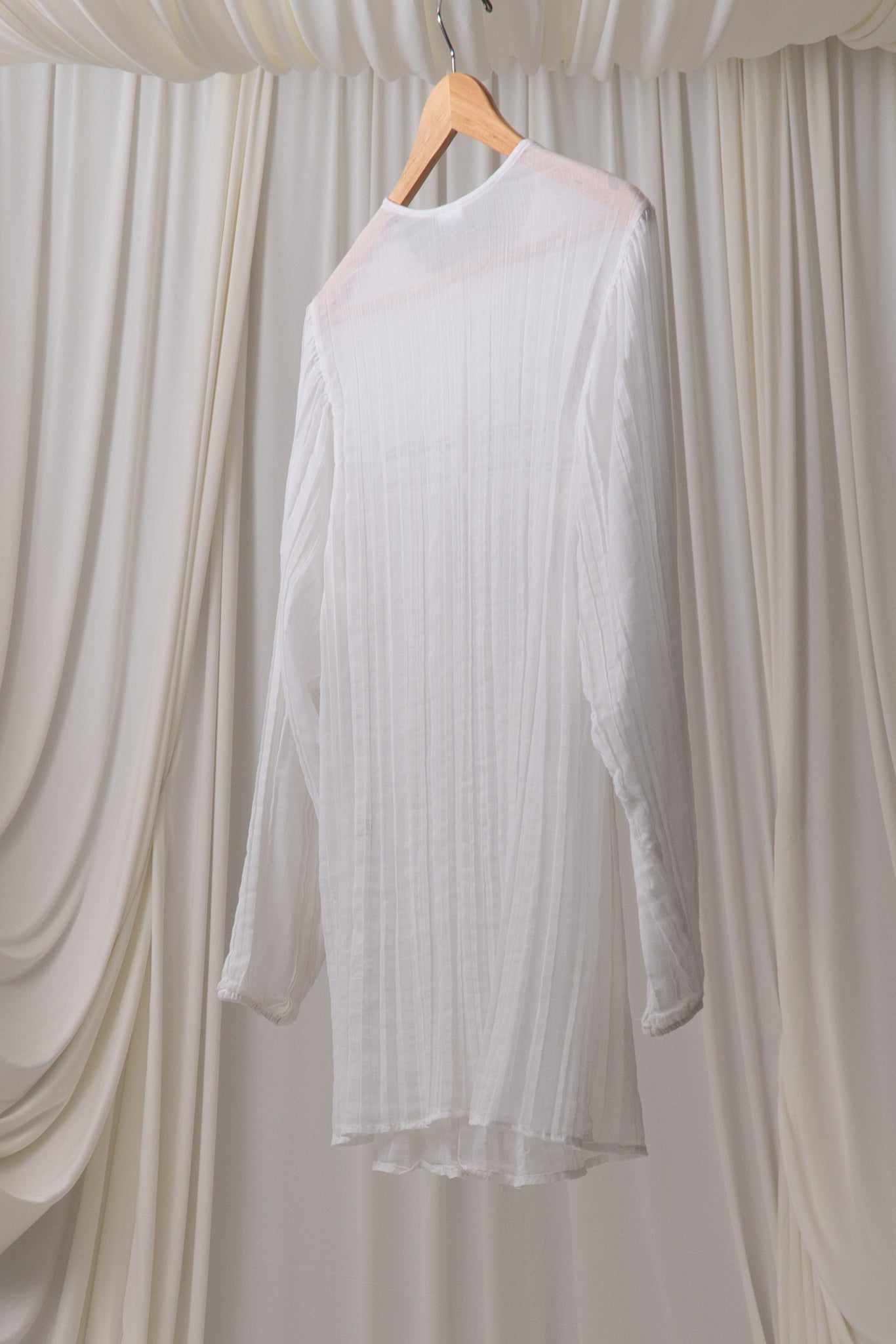 Vintage White Gauzy Sheer Blouse