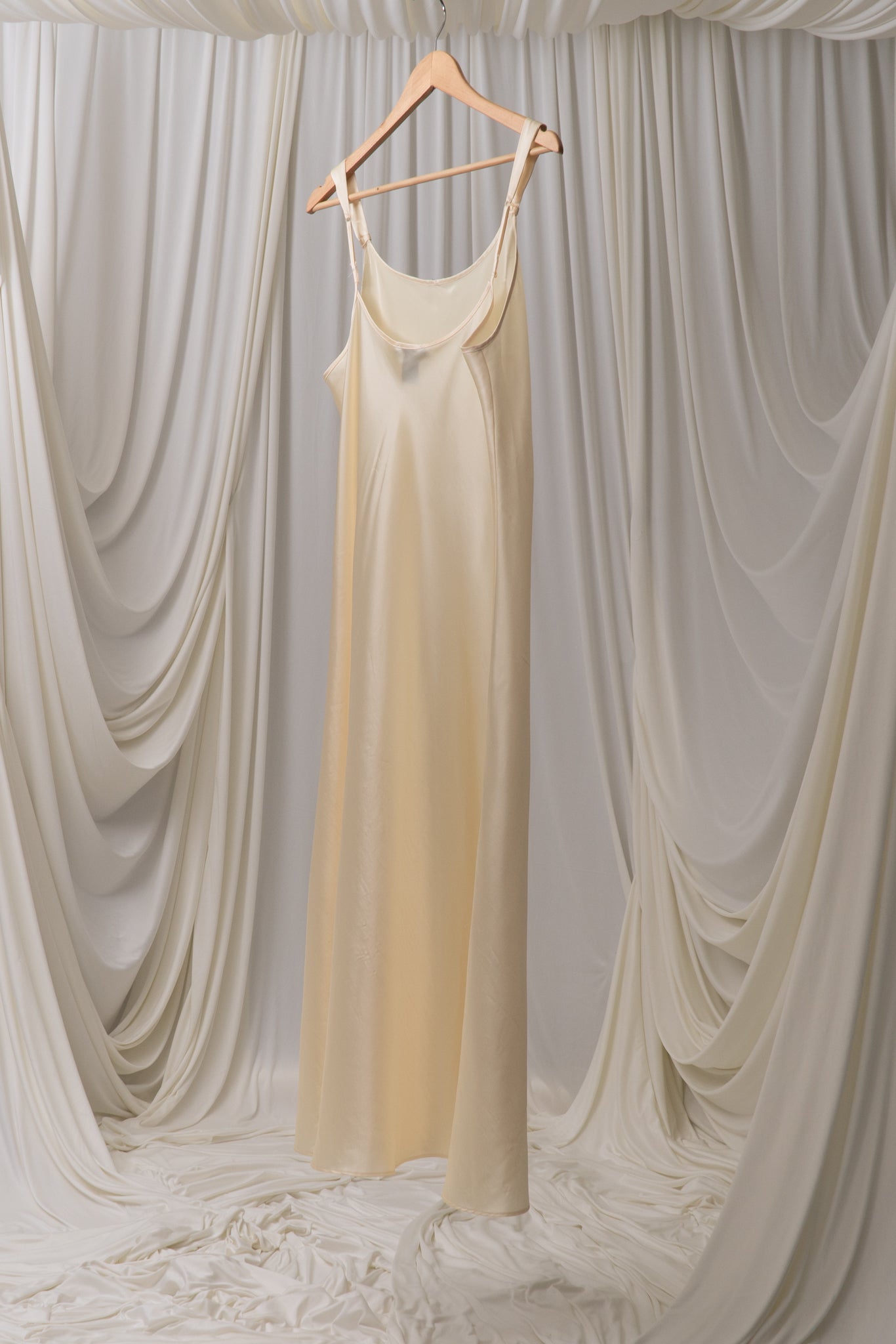 Y2K Butter Yellow Satin Slip Dress