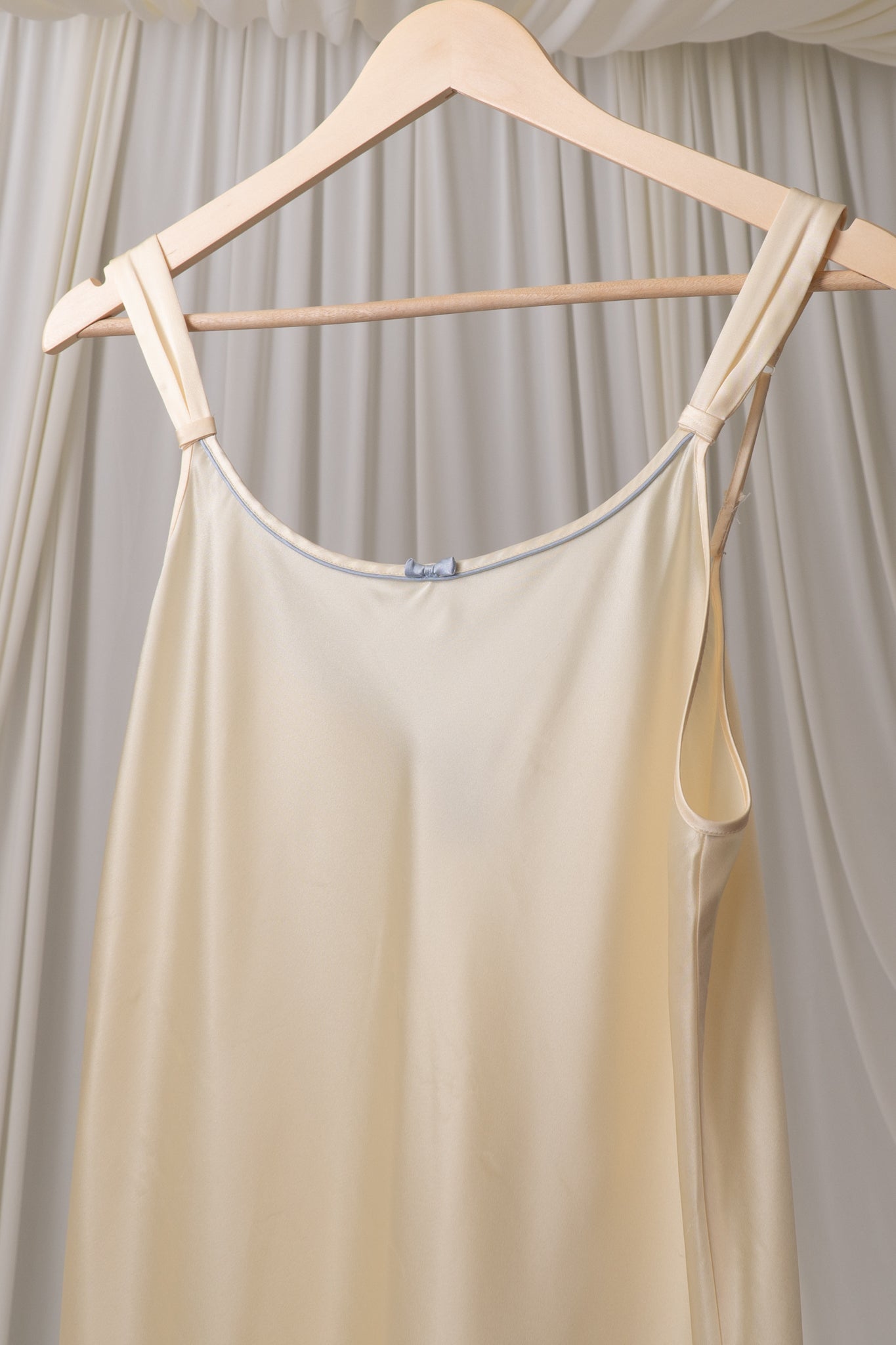 Y2K Butter Yellow Satin Slip Dress