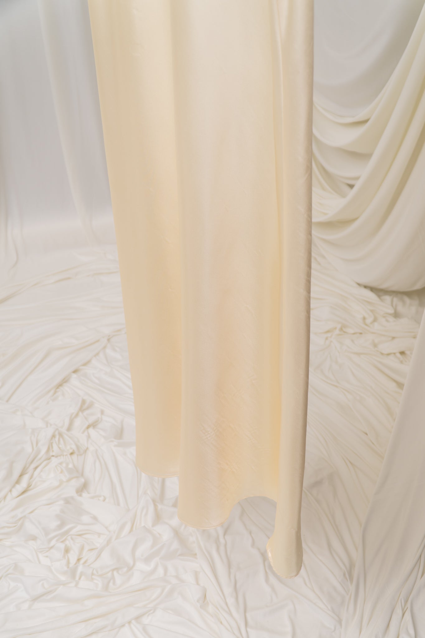 Y2K Butter Yellow Satin Slip Dress