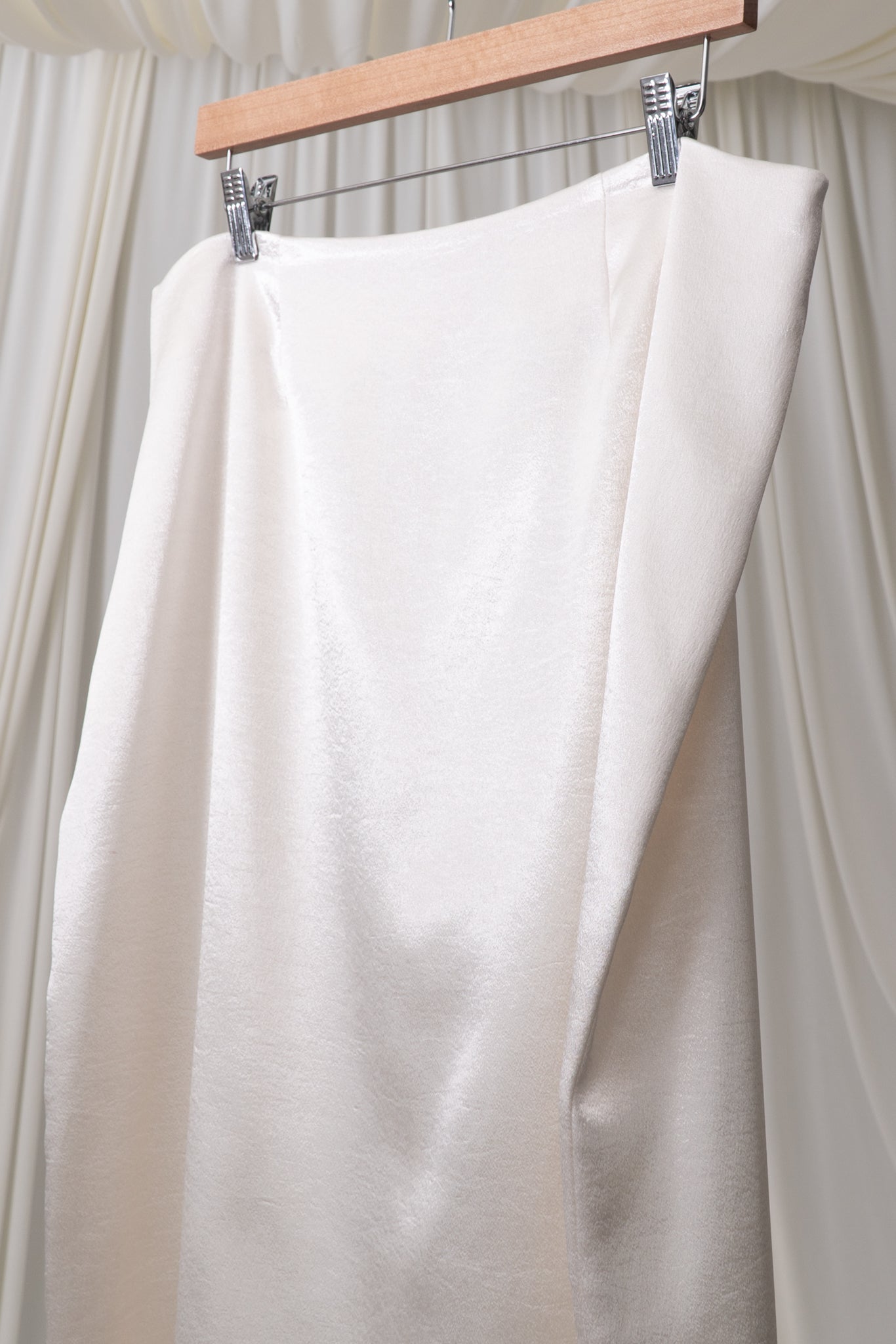 Vintage Ivory Satin Skirt