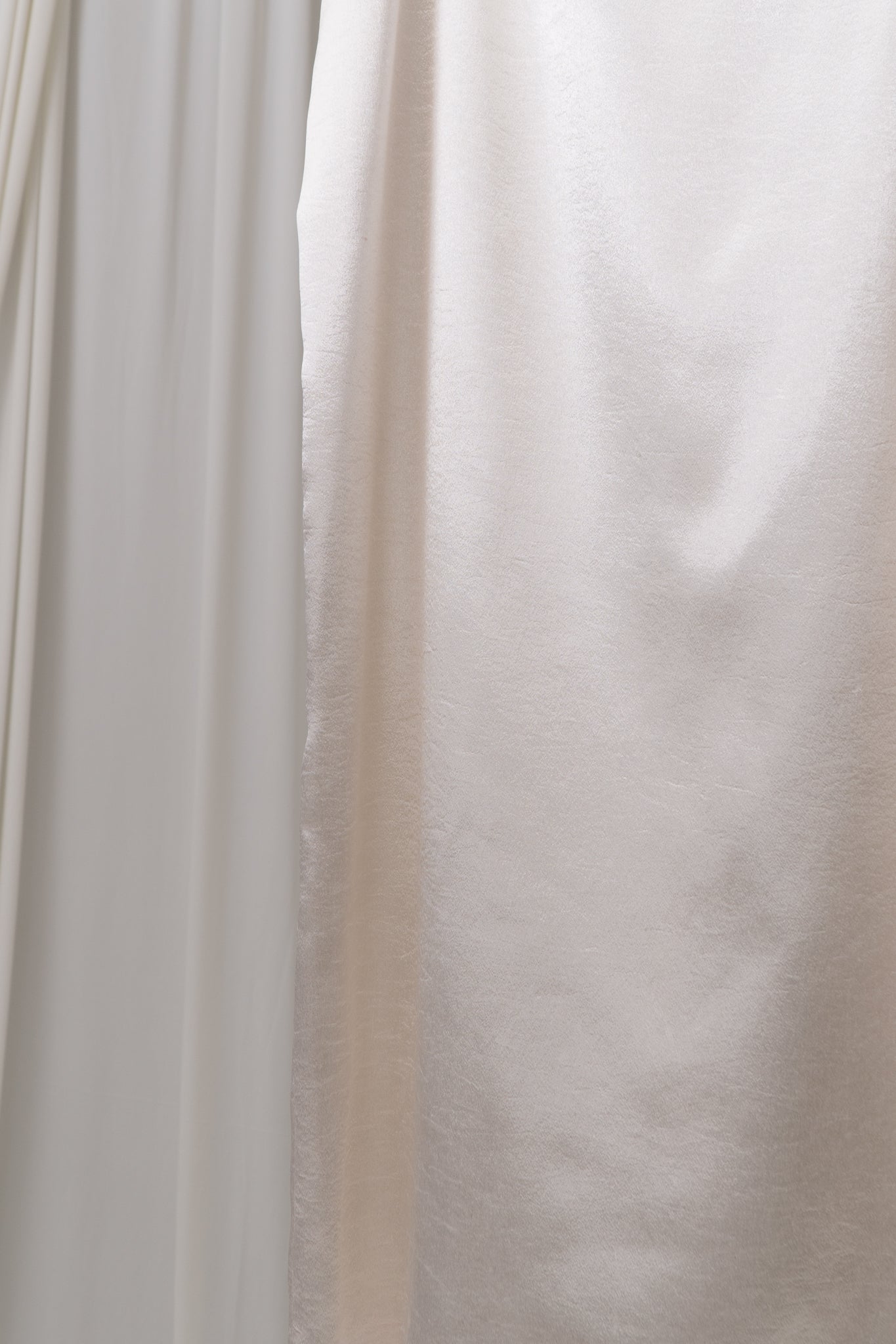 Vintage Ivory Satin Skirt