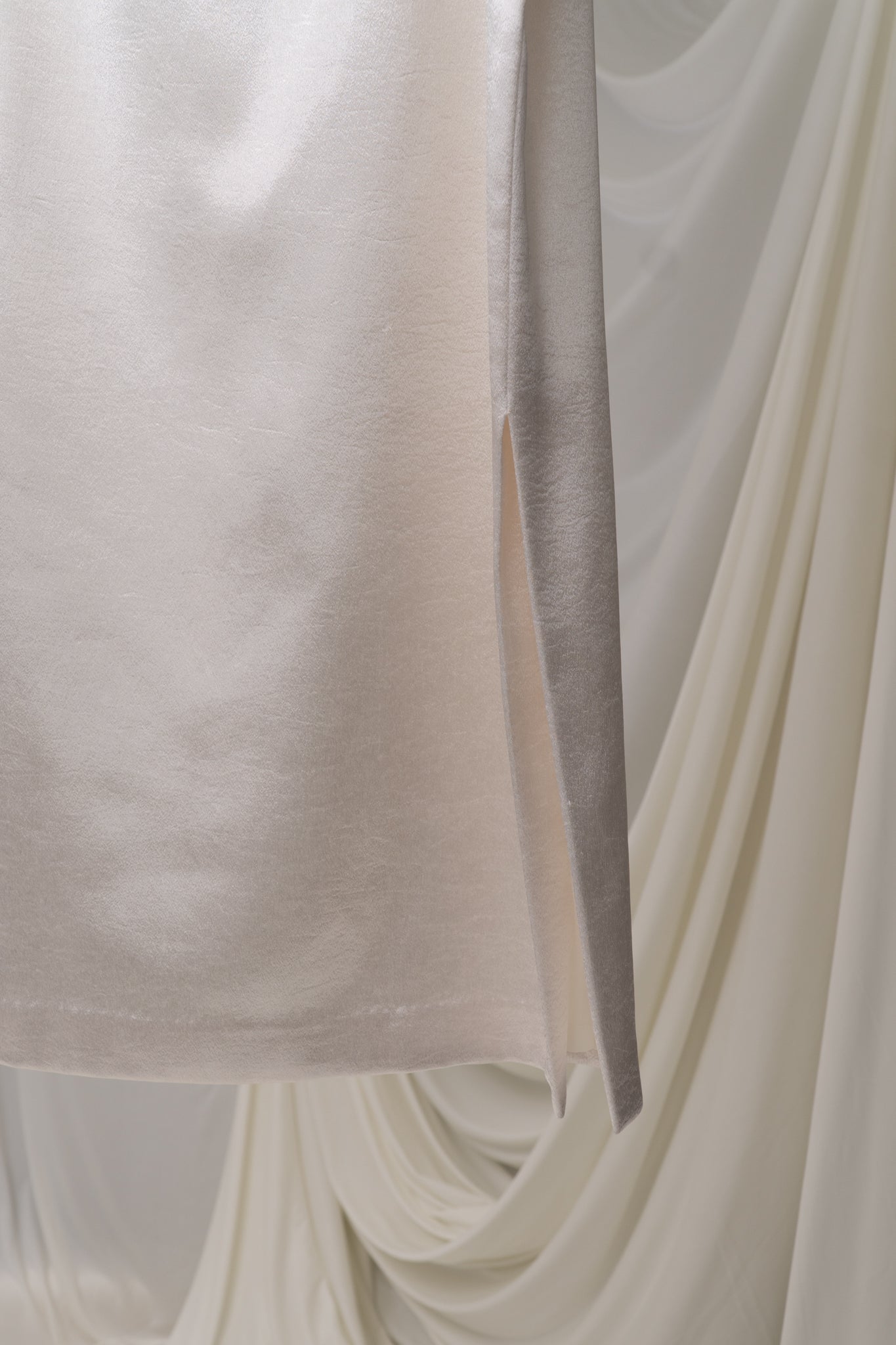 Vintage Ivory Satin Skirt