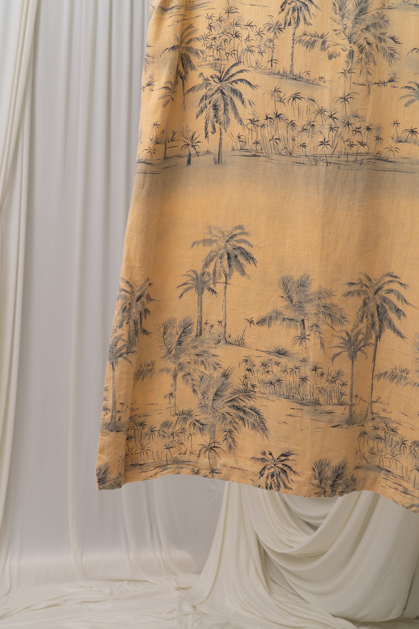 90s Yellow Palm Dress