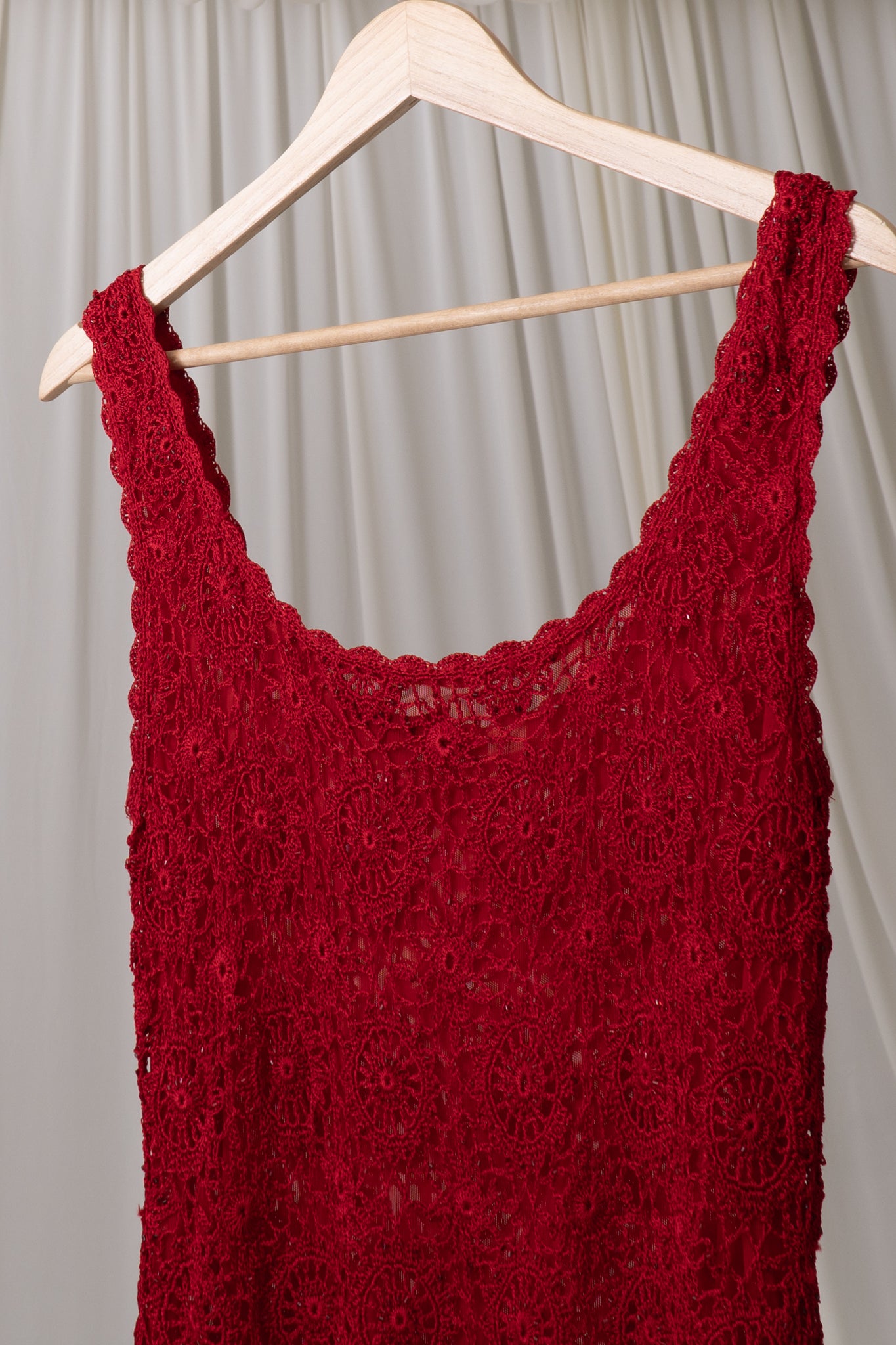 Vintage Red Crochet Tank