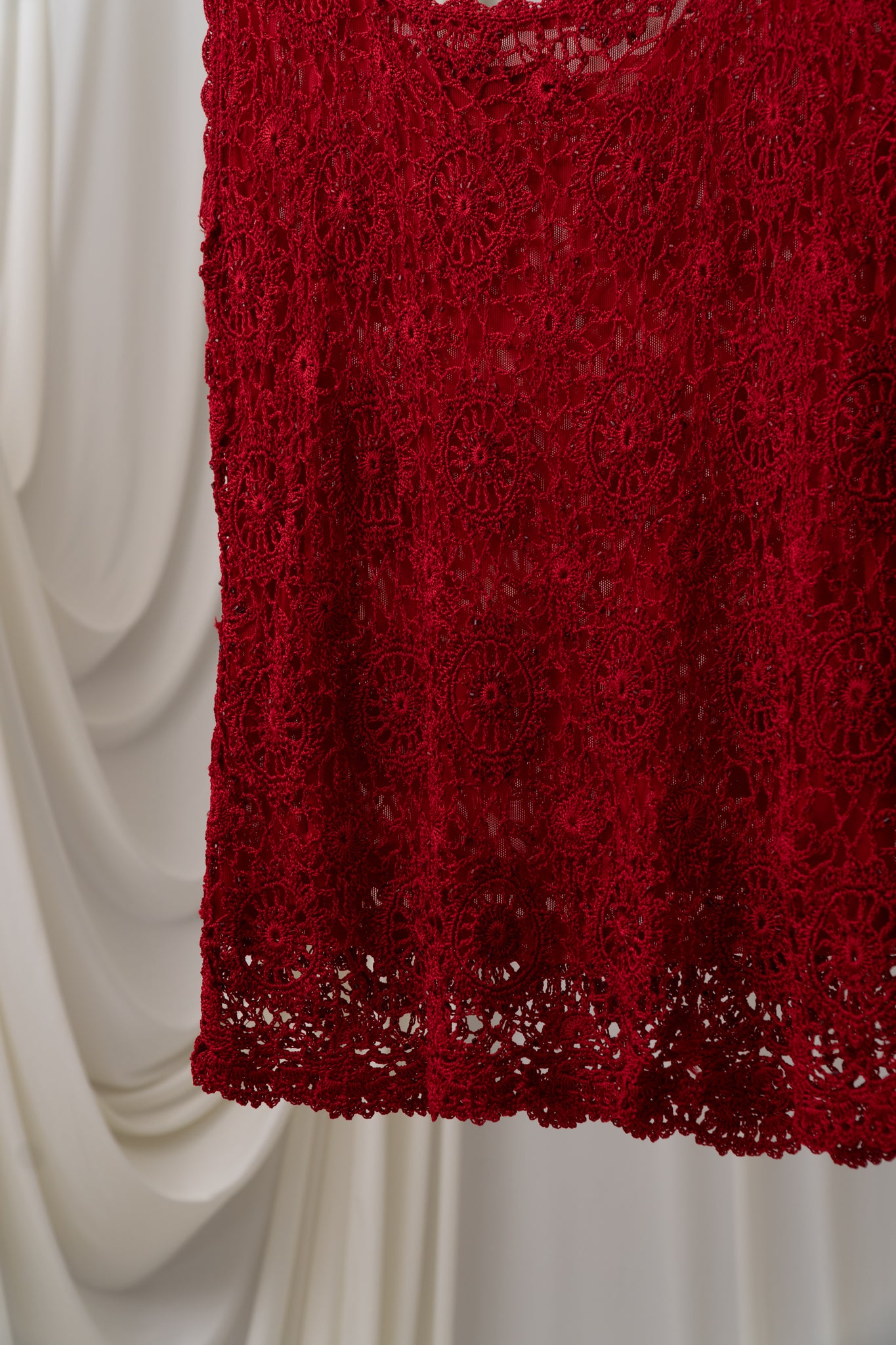 Vintage Red Crochet Tank