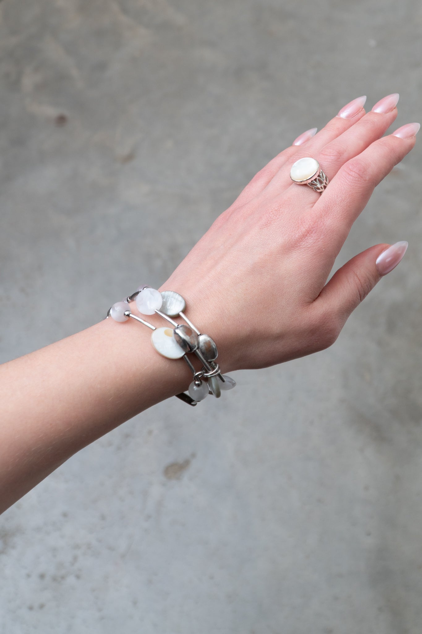 Silver Beaded Bracelet