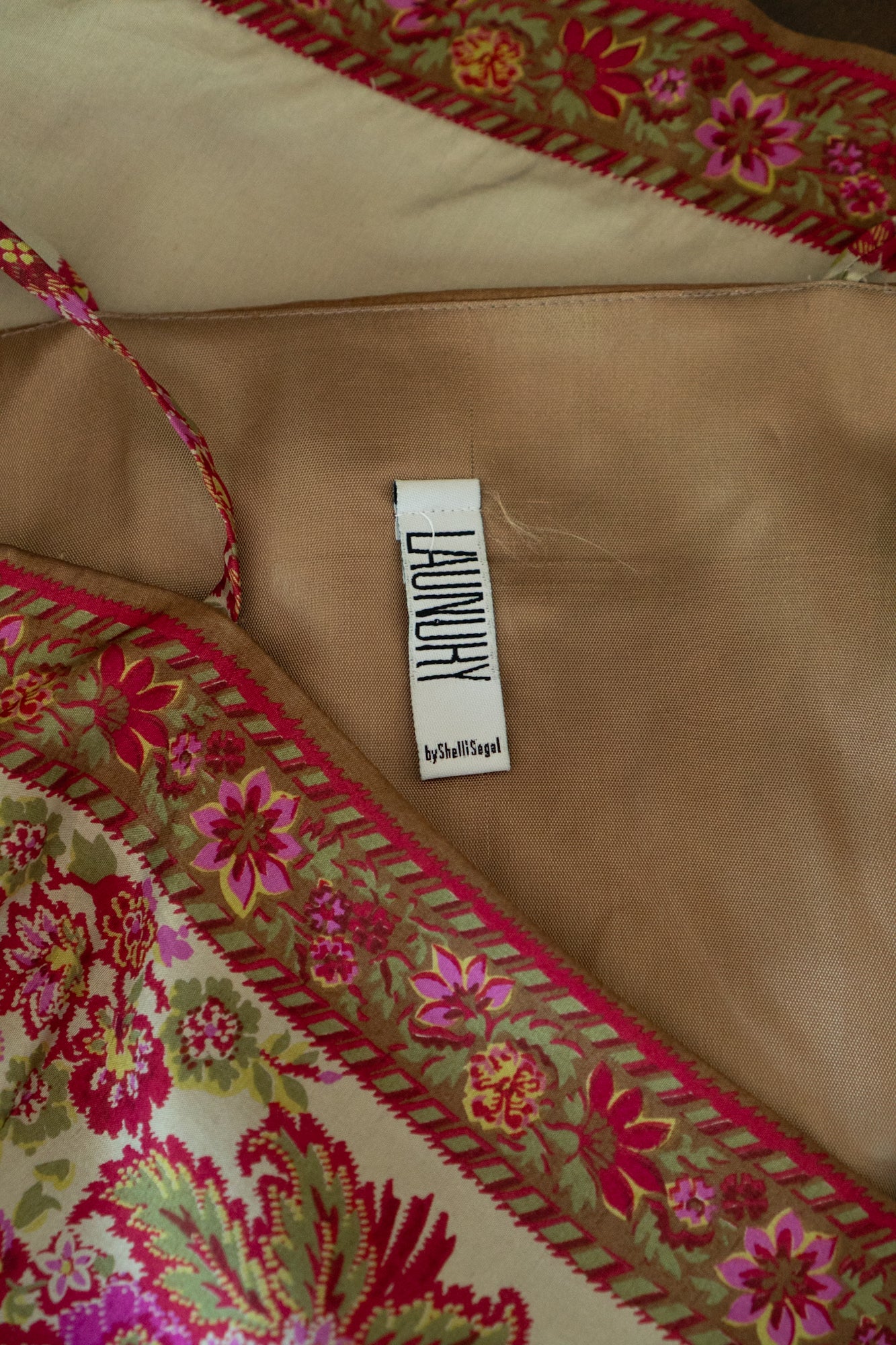 Vintage Silk Floral Sheath Dress