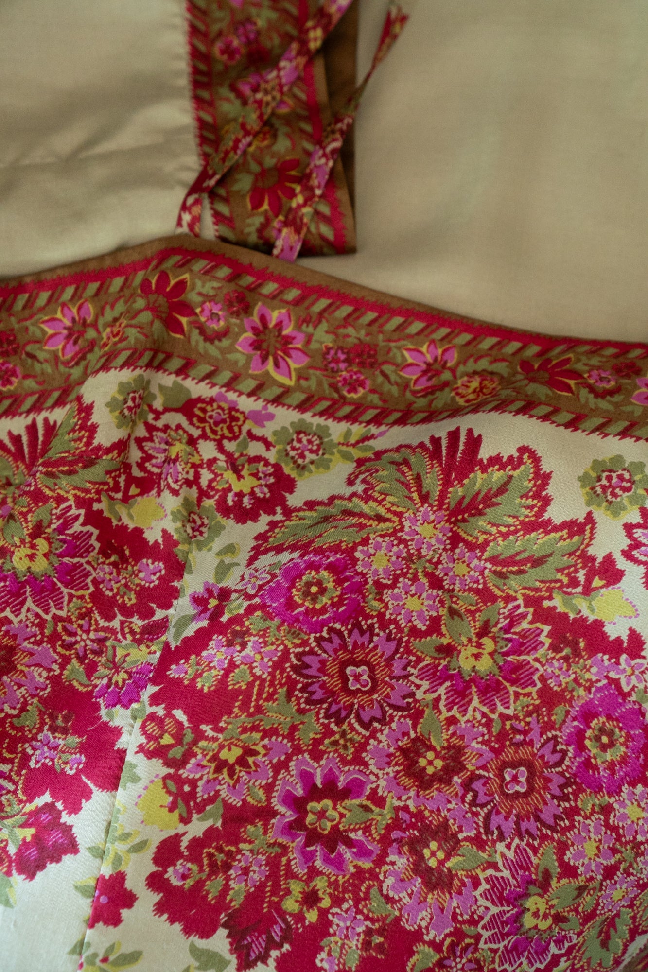 Vintage Silk Floral Sheath Dress