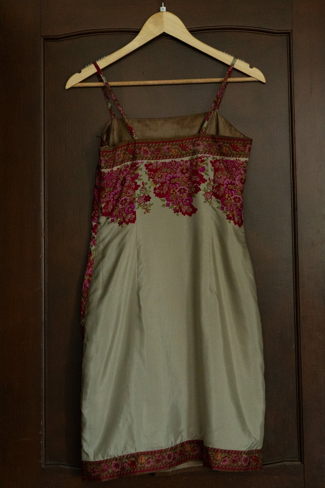 Vintage Silk Floral Sheath Dress