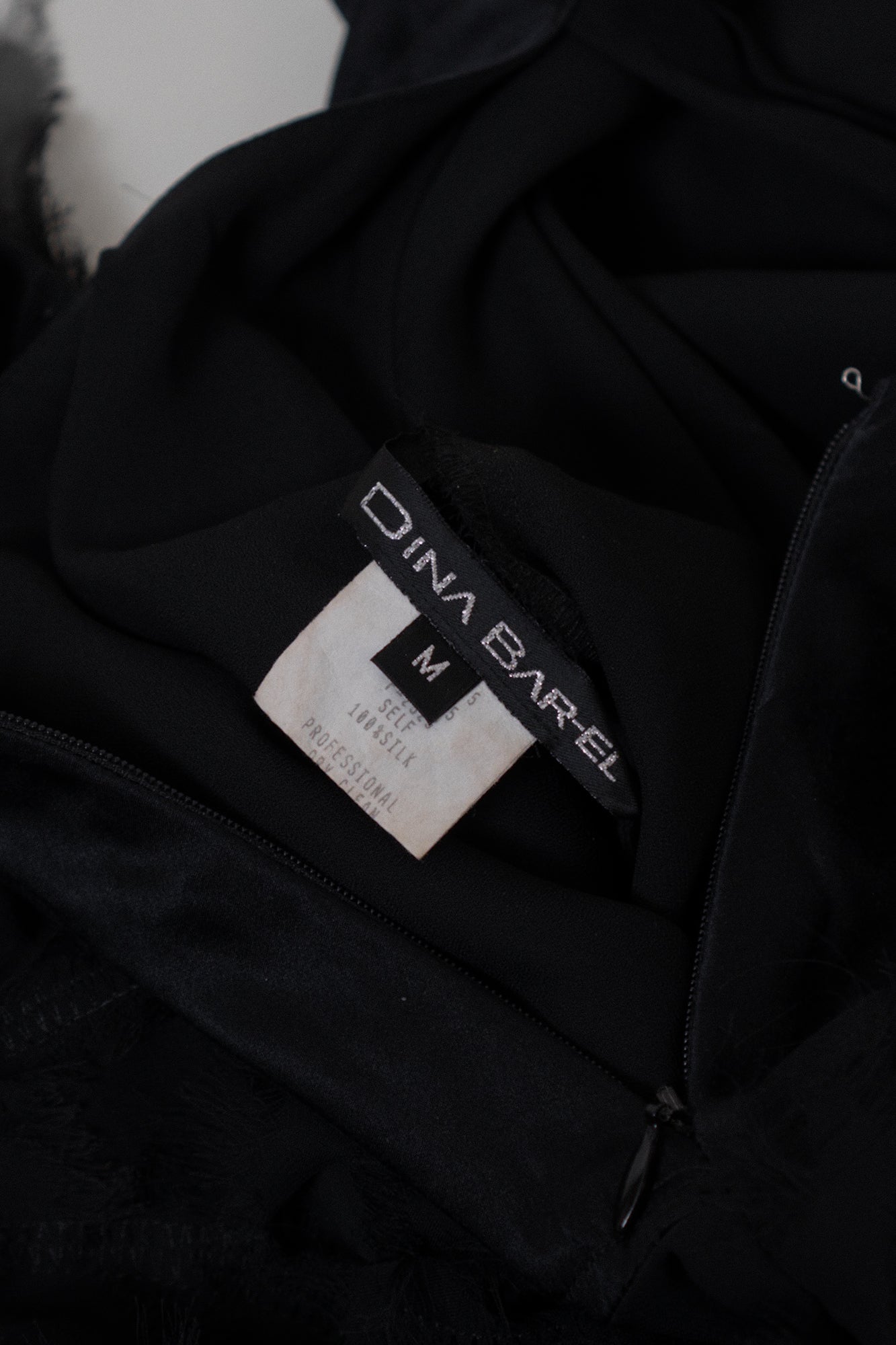 Vintage Black Silk Drop Waist Dress