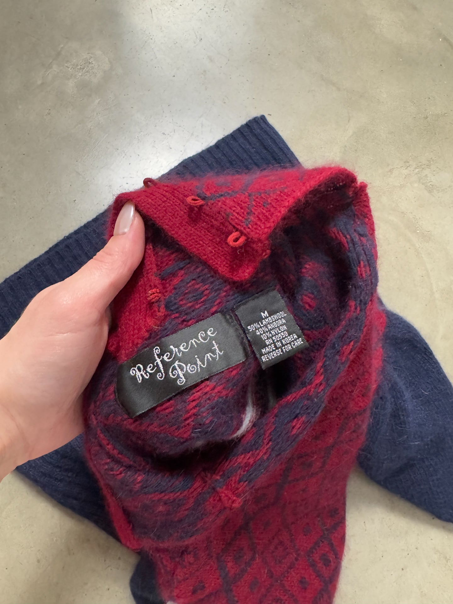 VTG Angora Blend Nordic Sweater