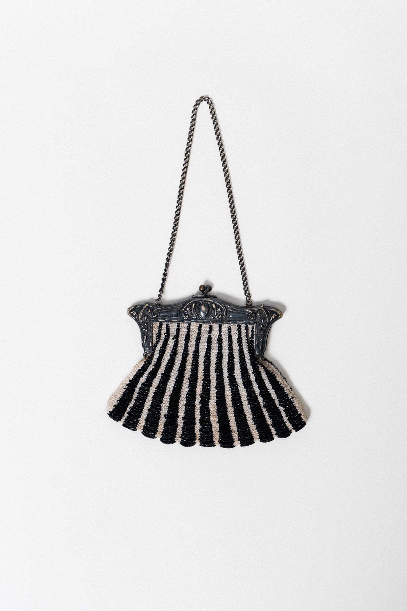 Antique 1920s/30s Glass Beaded Crochet Handbag