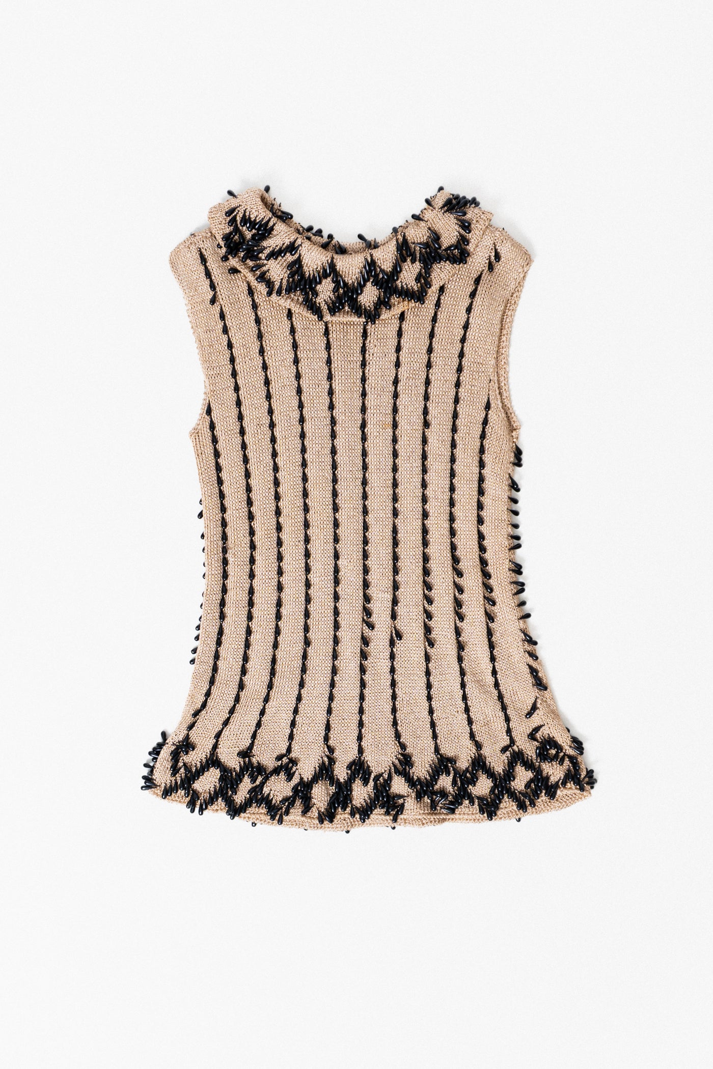 RARE 60s Vintage Knit Beaded Top