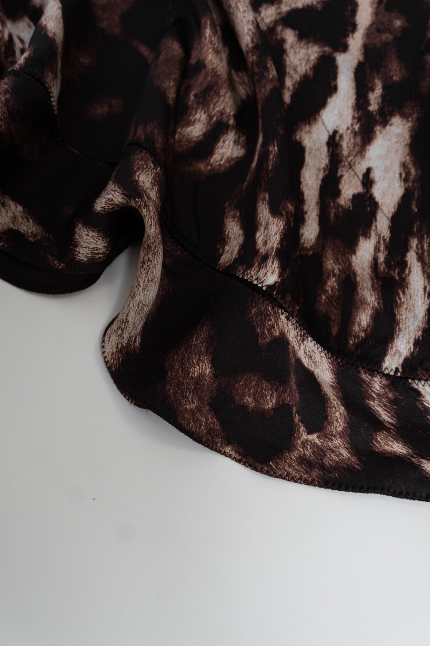 CAVALLI Asymmetrical Animal Print Flowy Top