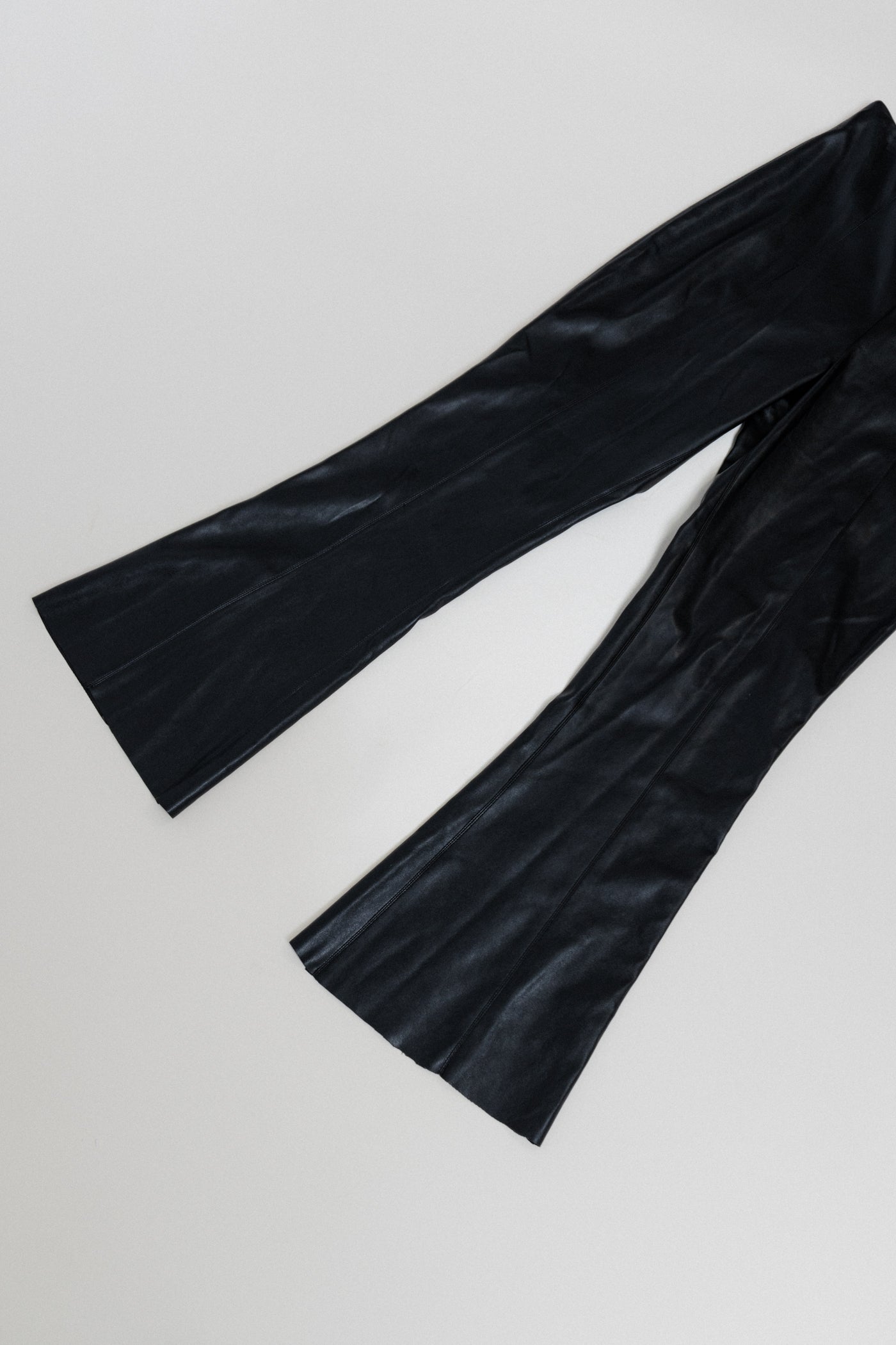 Y2K FUZZI Faux Leather Flare Pants