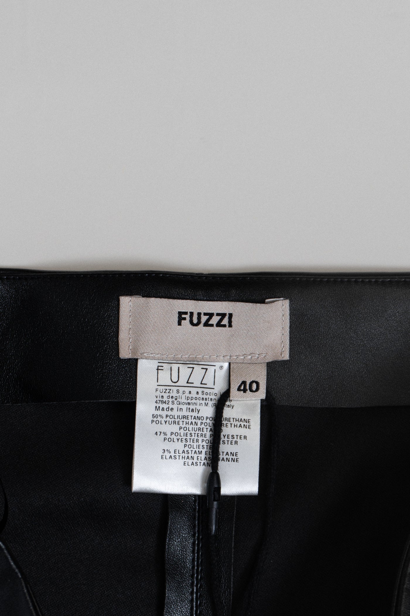 Y2K FUZZI Faux Leather Flare Pants