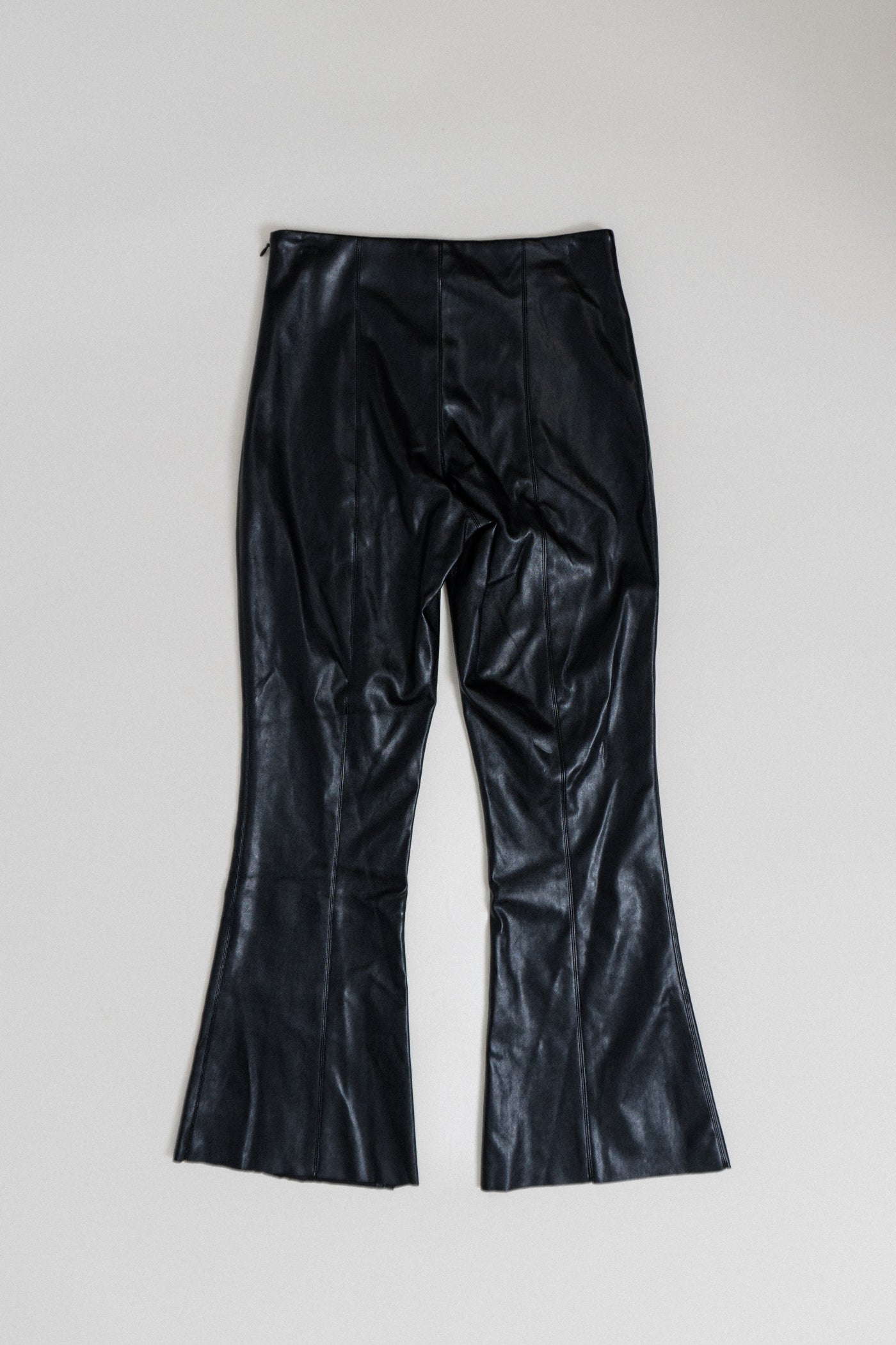 Y2K FUZZI Faux Leather Flare Pants