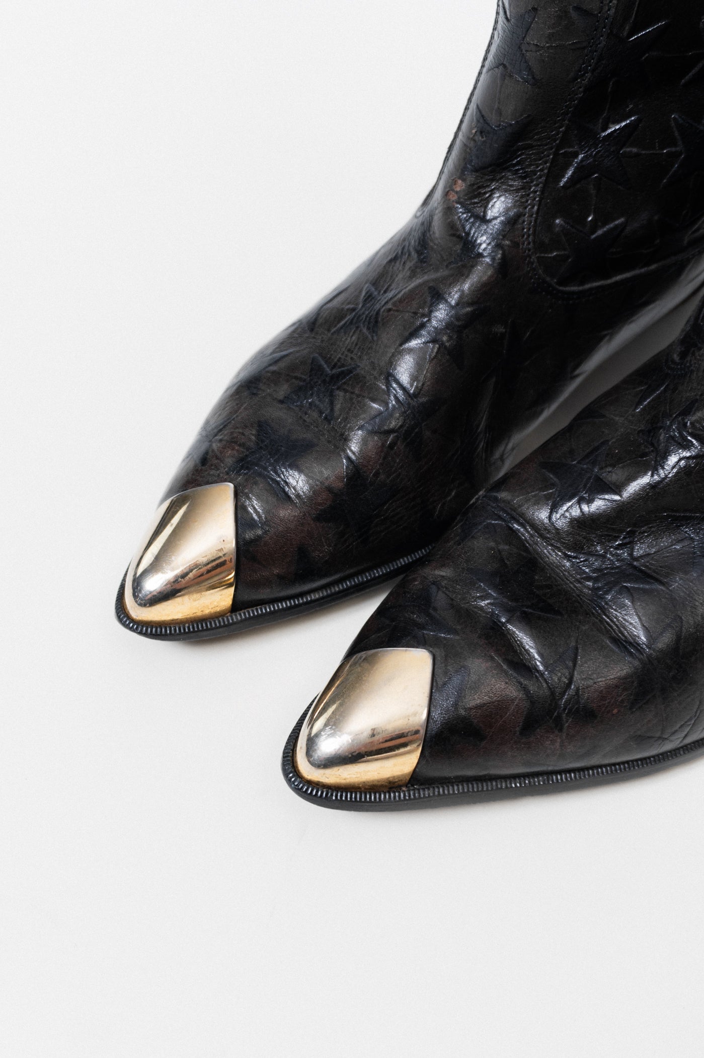 RARE Vintage Italian Leather Star Boots