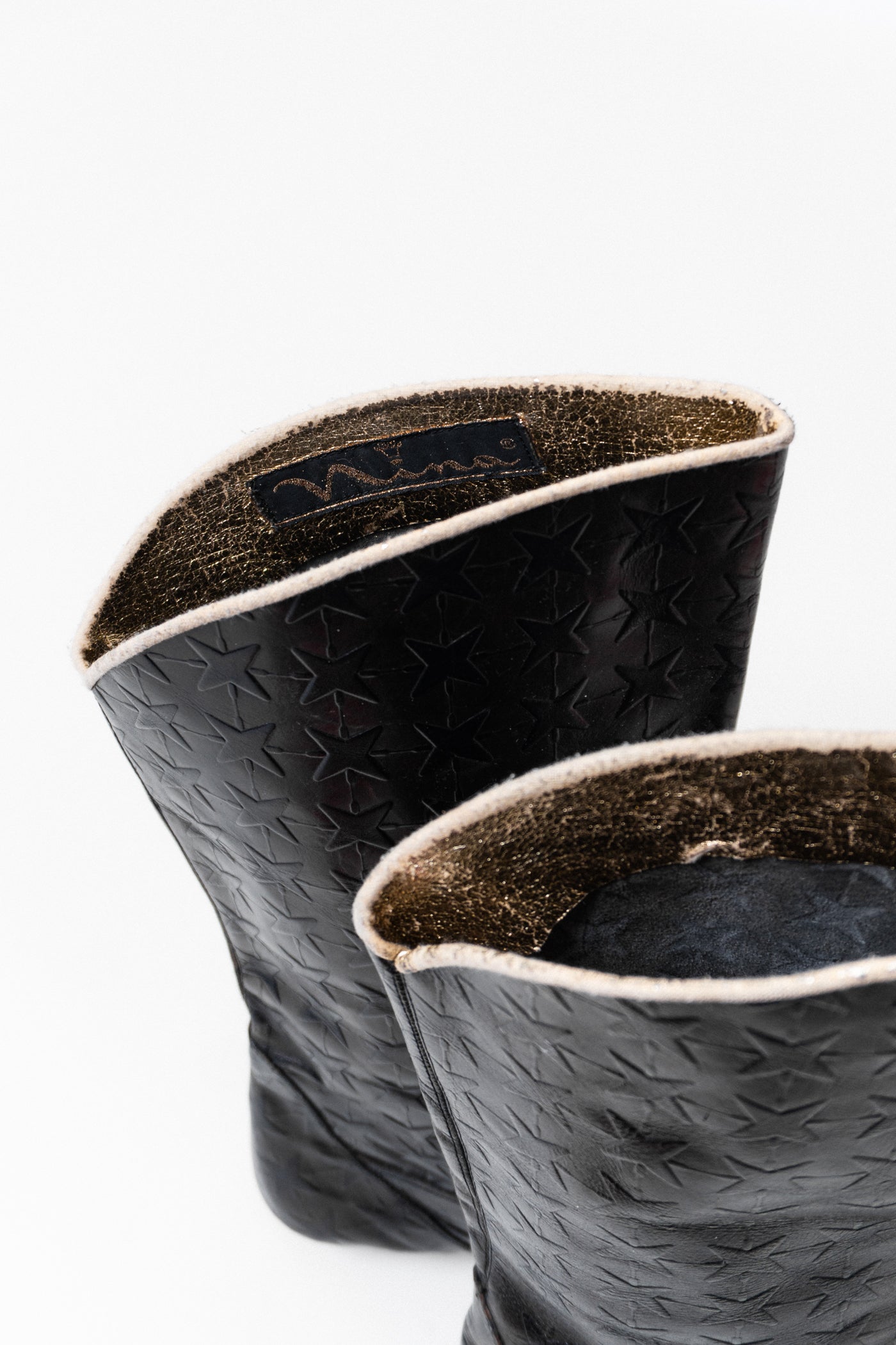 RARE Vintage Italian Leather Star Boots