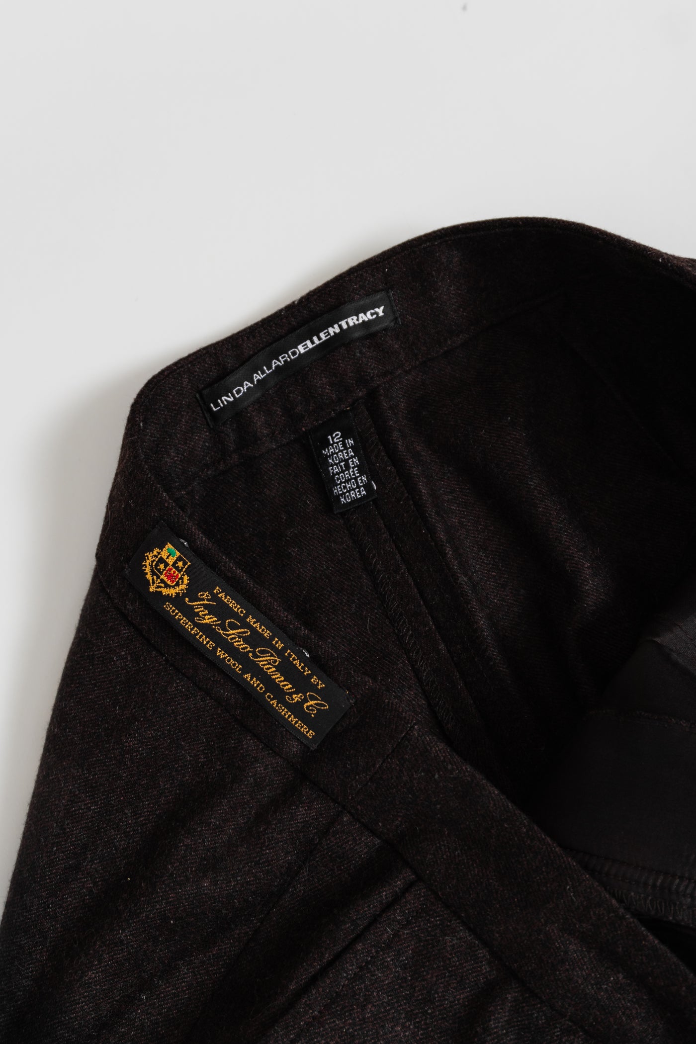 Vintage Loro Piana Brown Wool & Cashmere Trousers