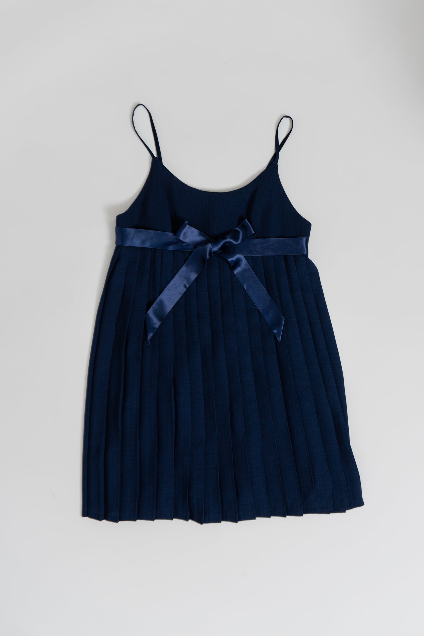 Vintage Navy Parisian Pleated Dress