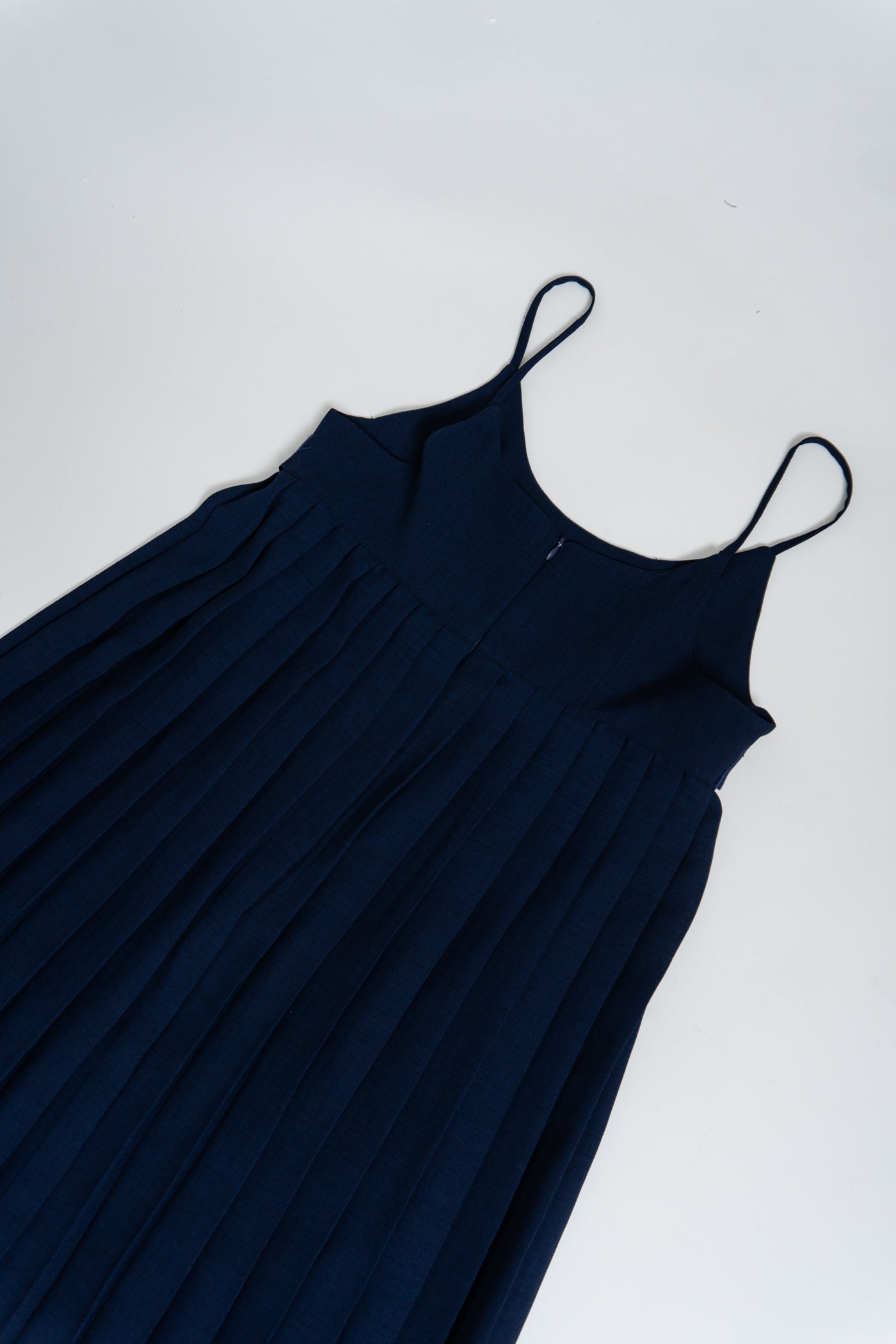 Vintage Navy Parisian Pleated Dress