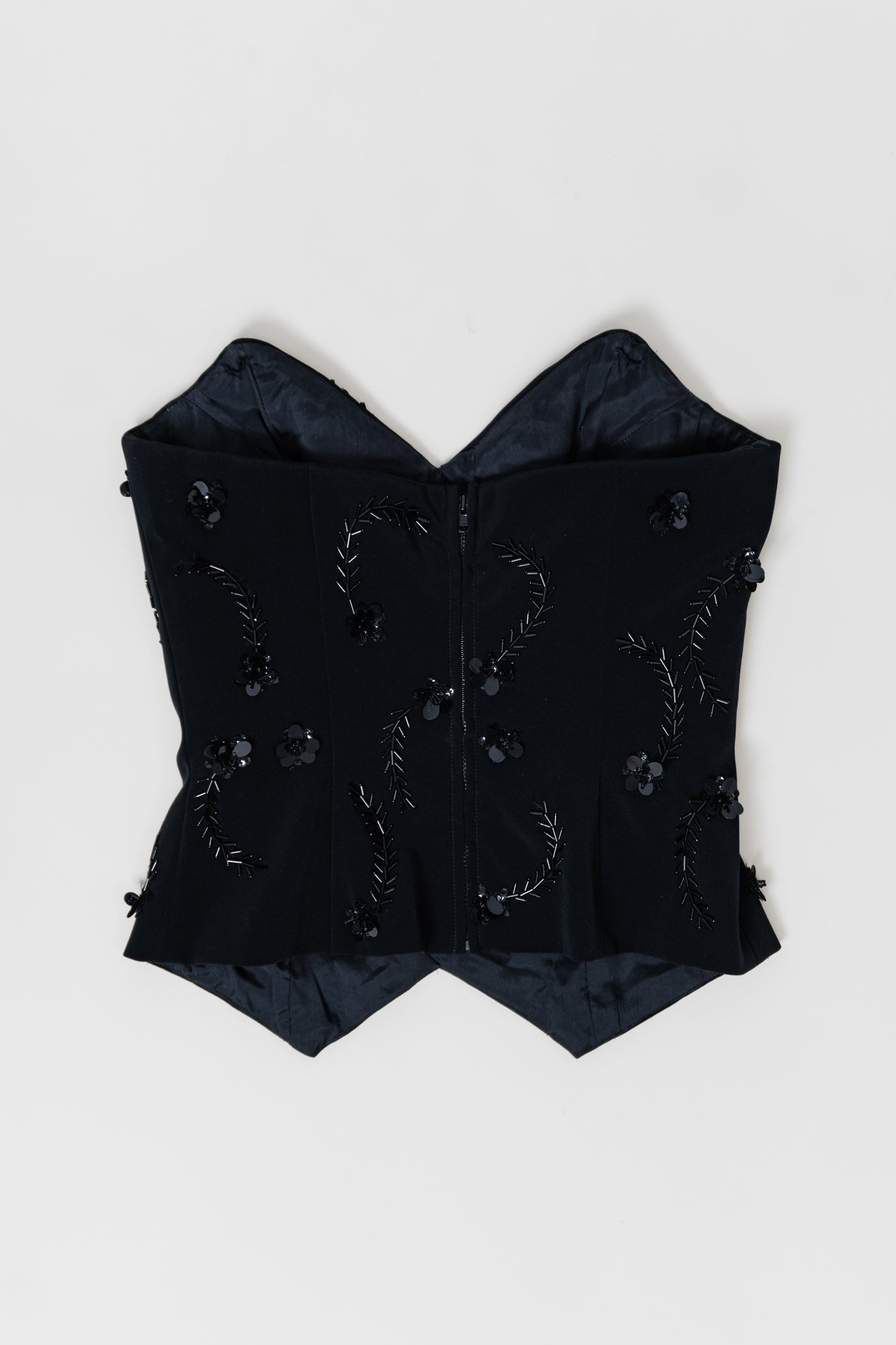 RARE Vintage OLEG CASSINI Beaded Double Breasted Bustier