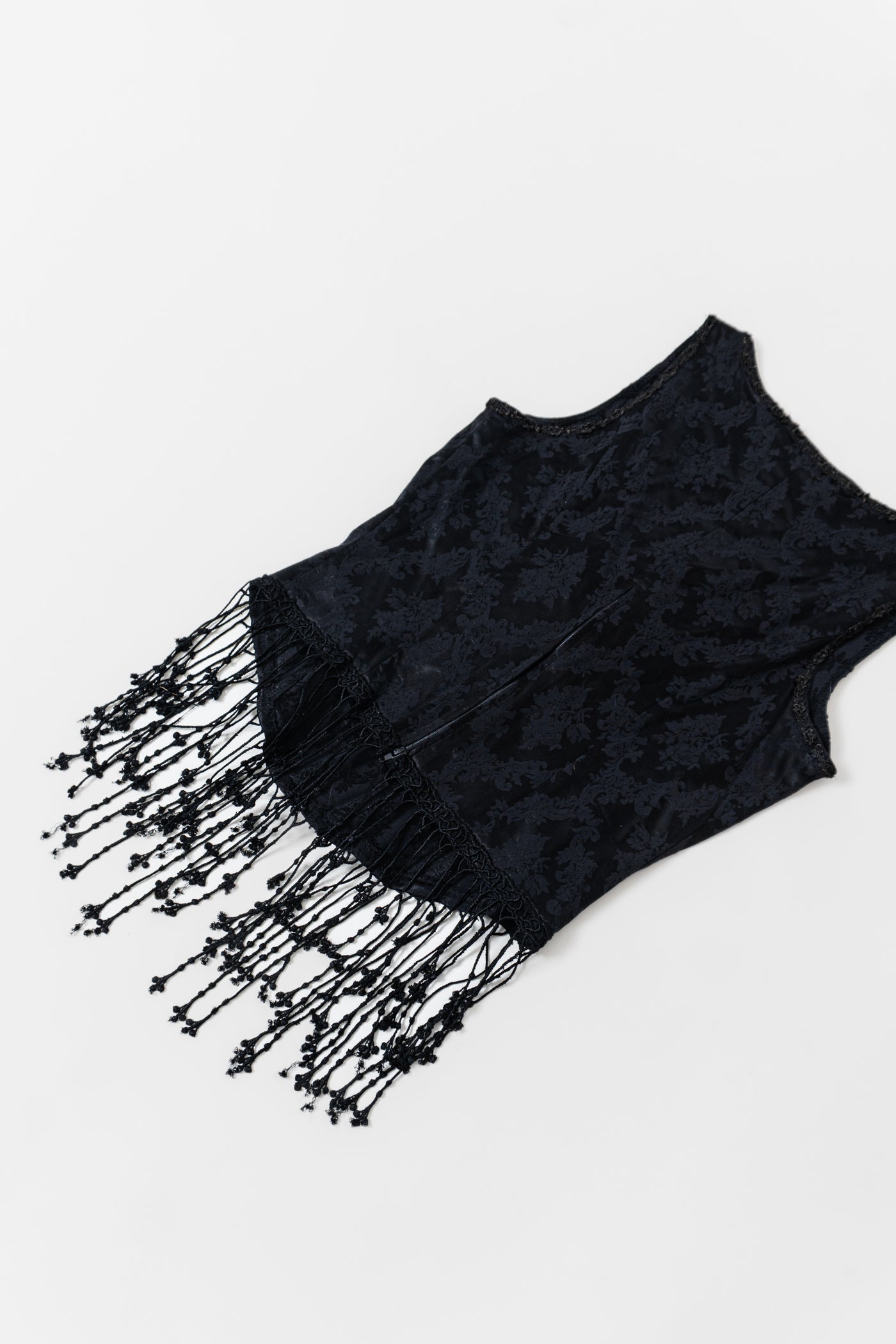 PAT DAHNKE Black Jacquard Corset Top