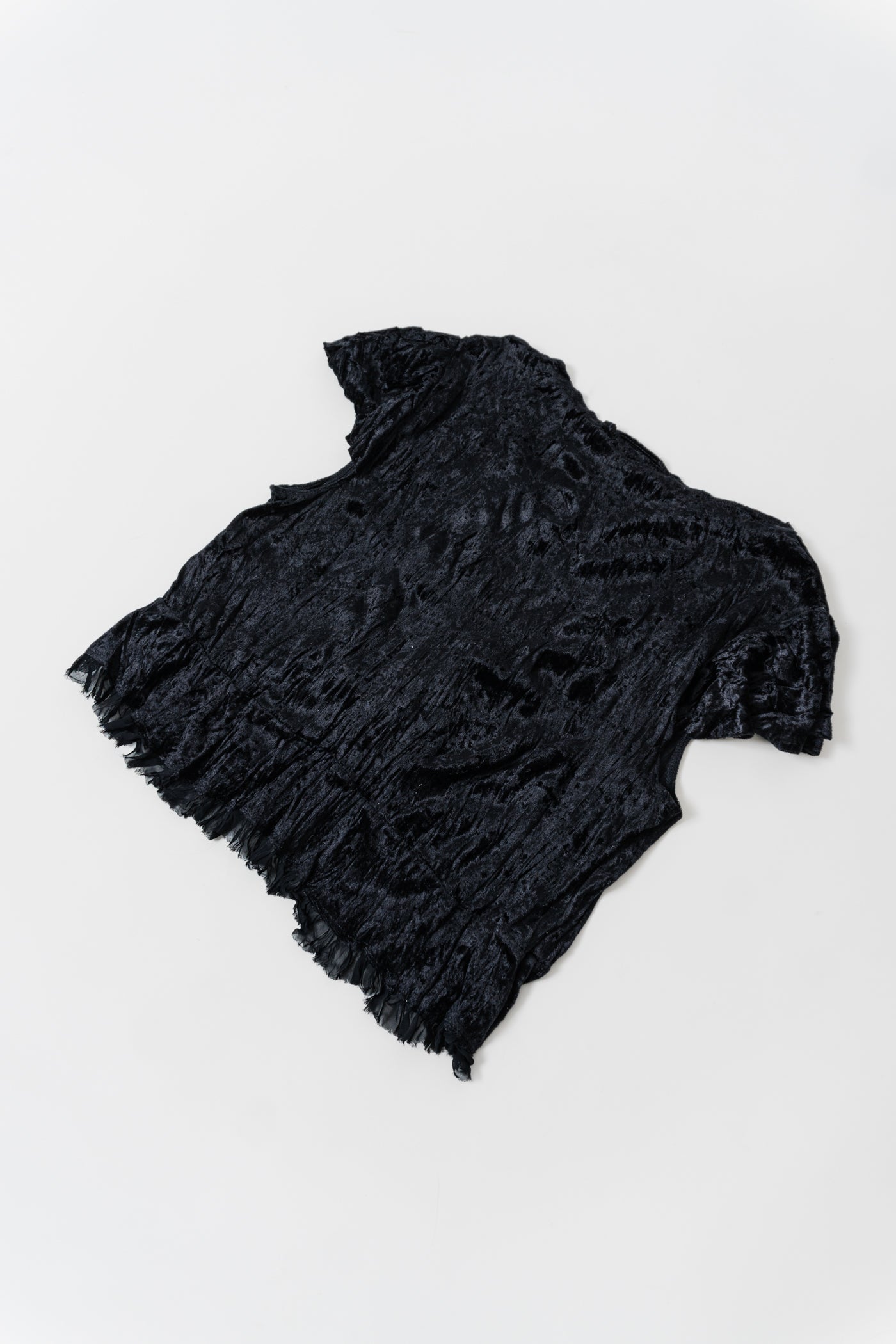 Vintage Black Velvet Tie Top