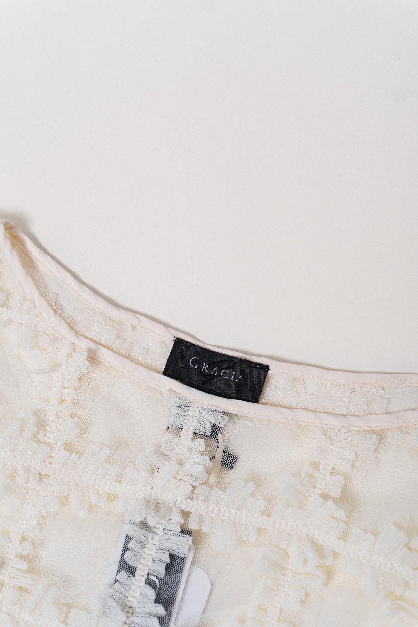 Y2K Sheer Ribbon Blouse