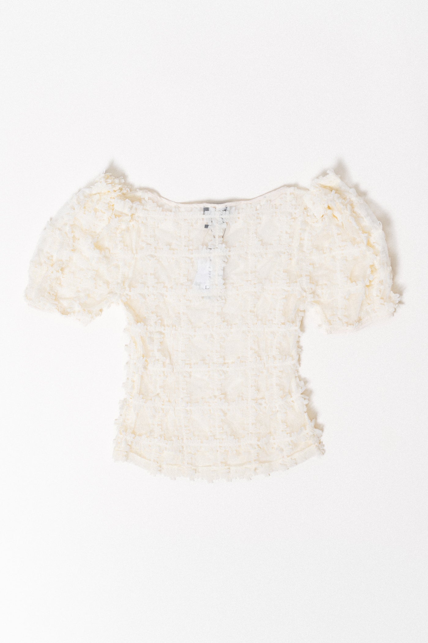 Y2K Sheer Ribbon Blouse