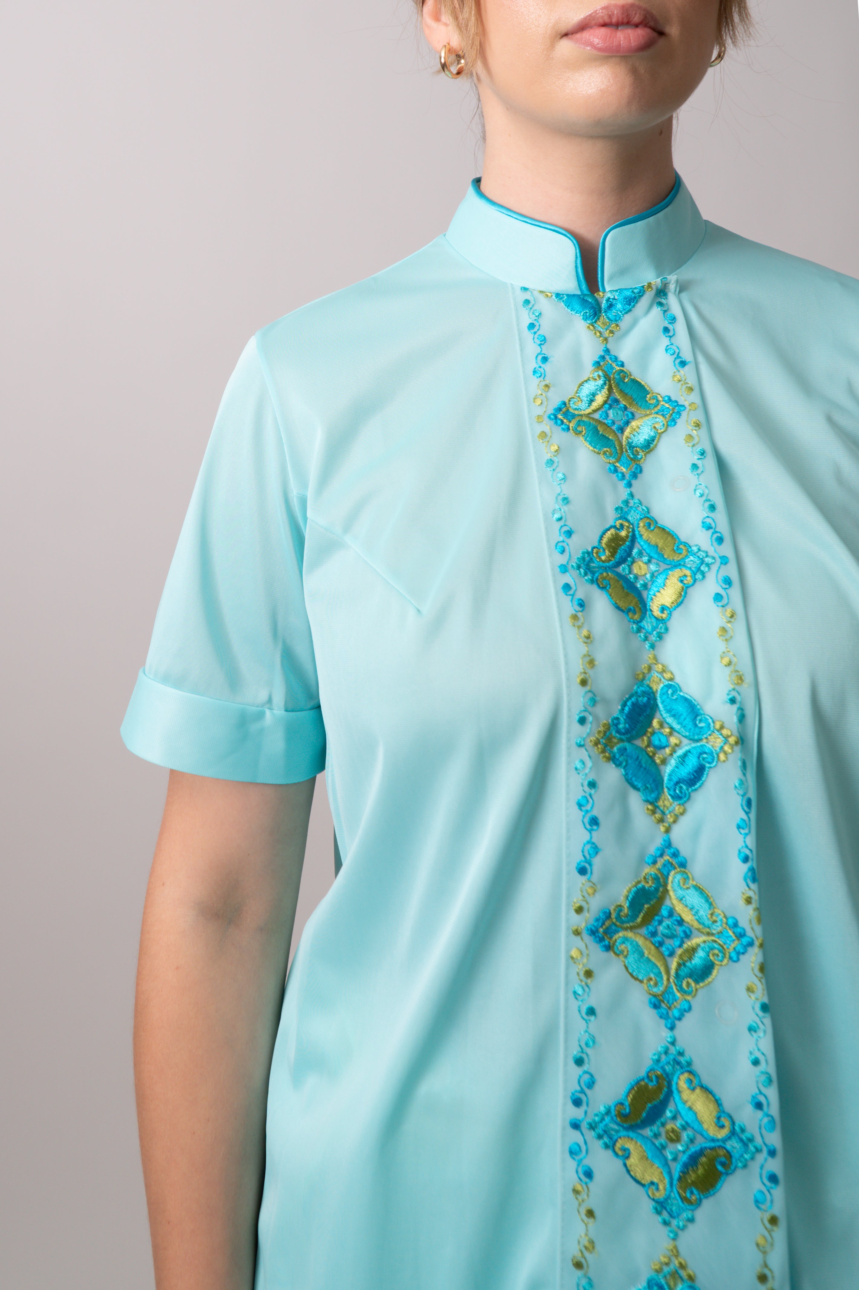 Vintage 50s / 60s Embellished Snap Front Top