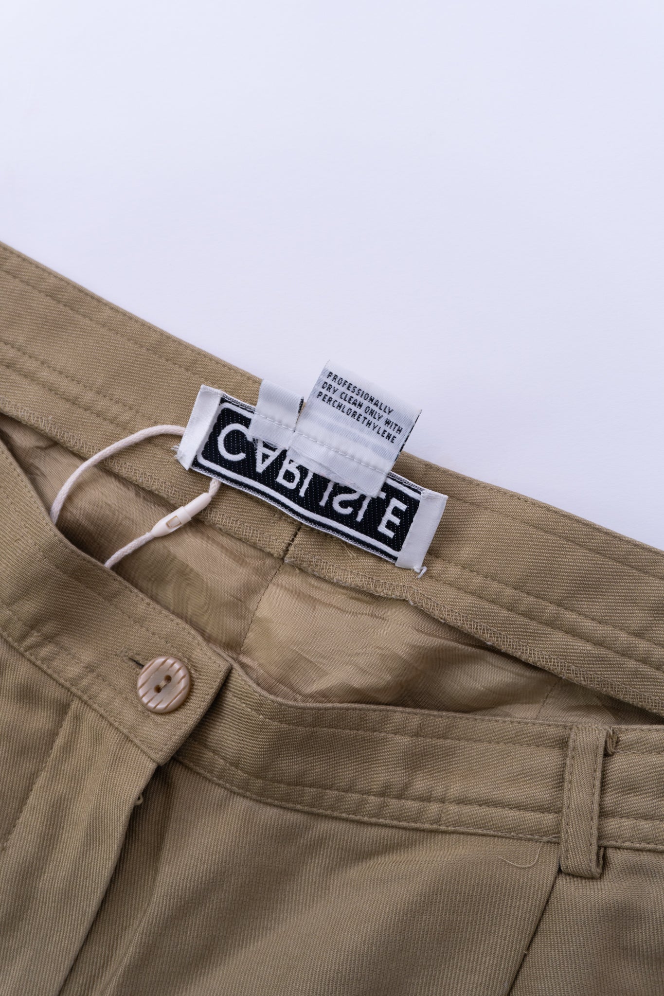Vintage 90s 100% Silk Khaki Bermuda Shorts