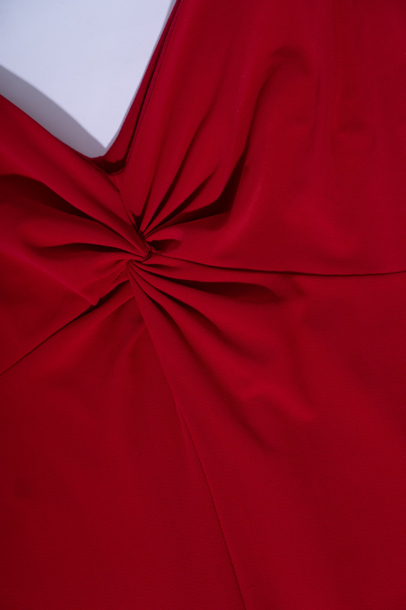 Vintage Red Twist Front Maxi Dress