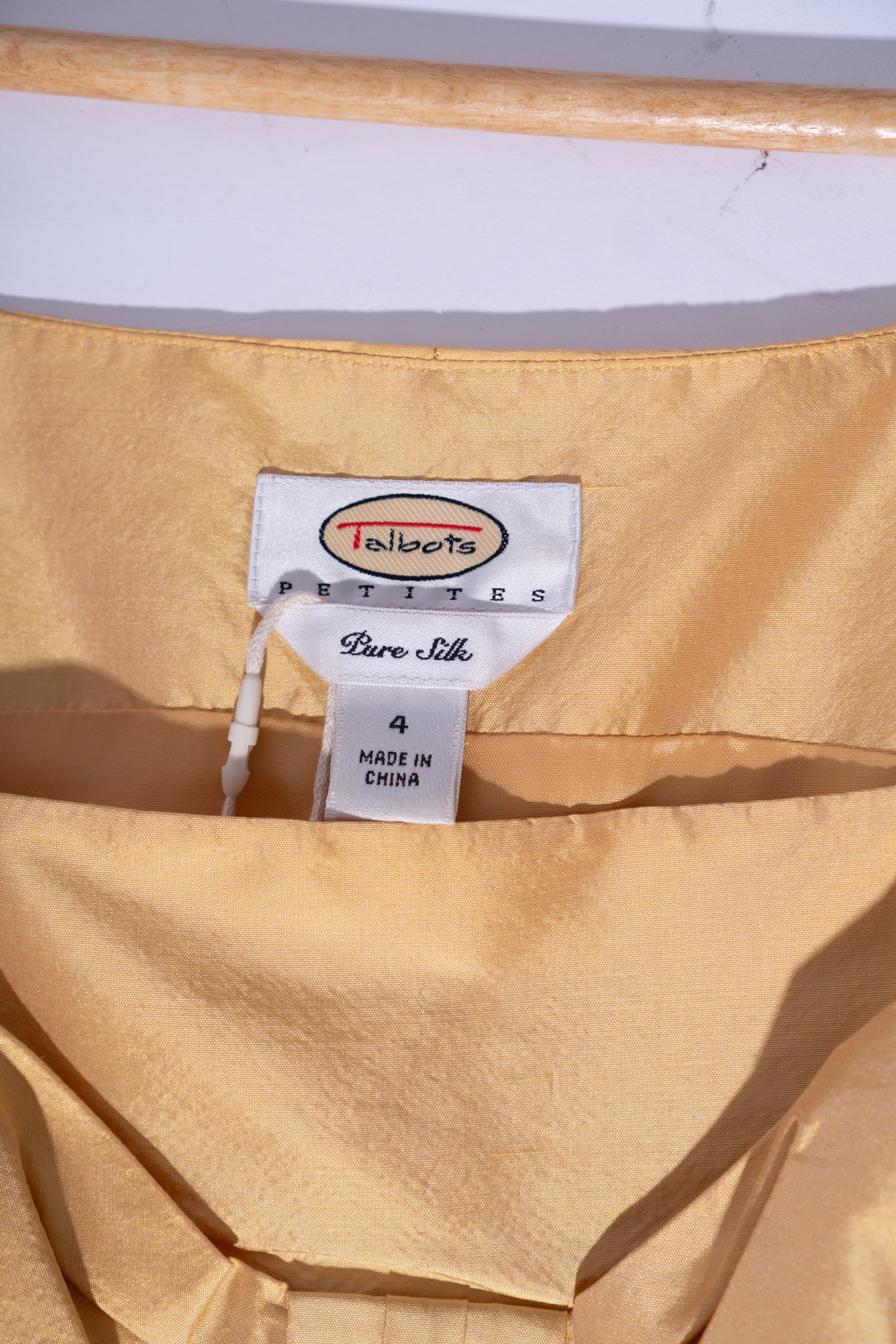 Vintage Raw Silk Yellow Mini Dress
