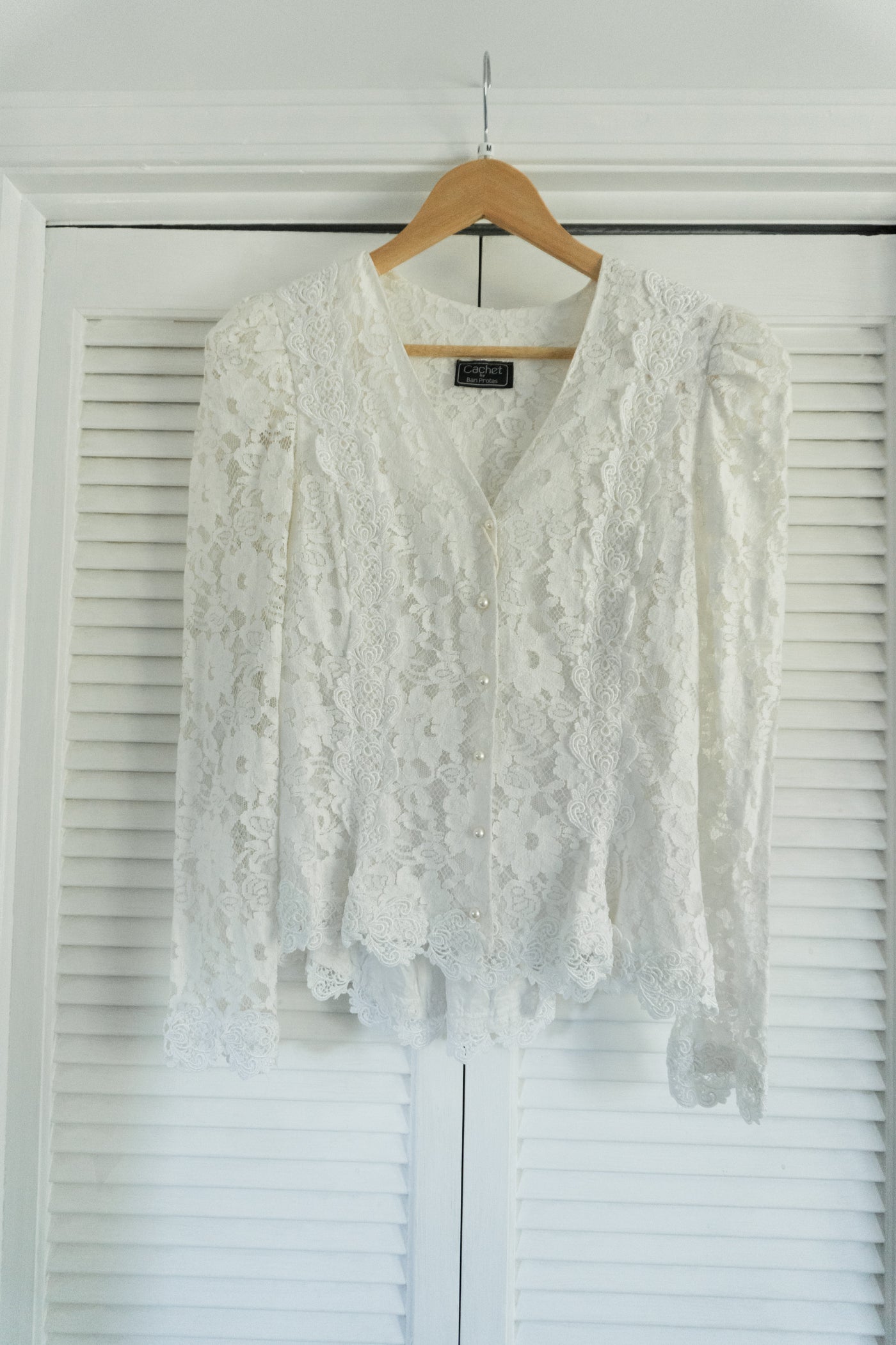 Vintage Lace Button Up Top