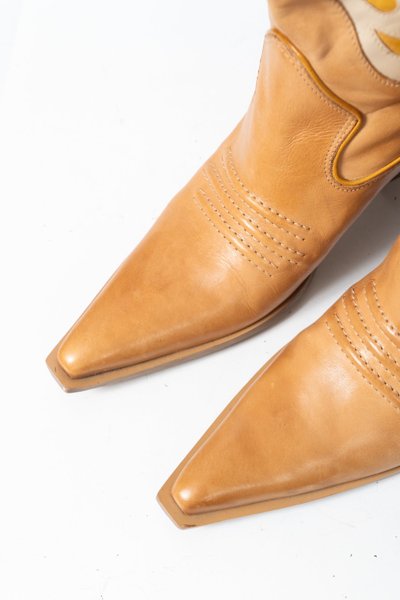 Vintage Leather Butterfly Western Boots