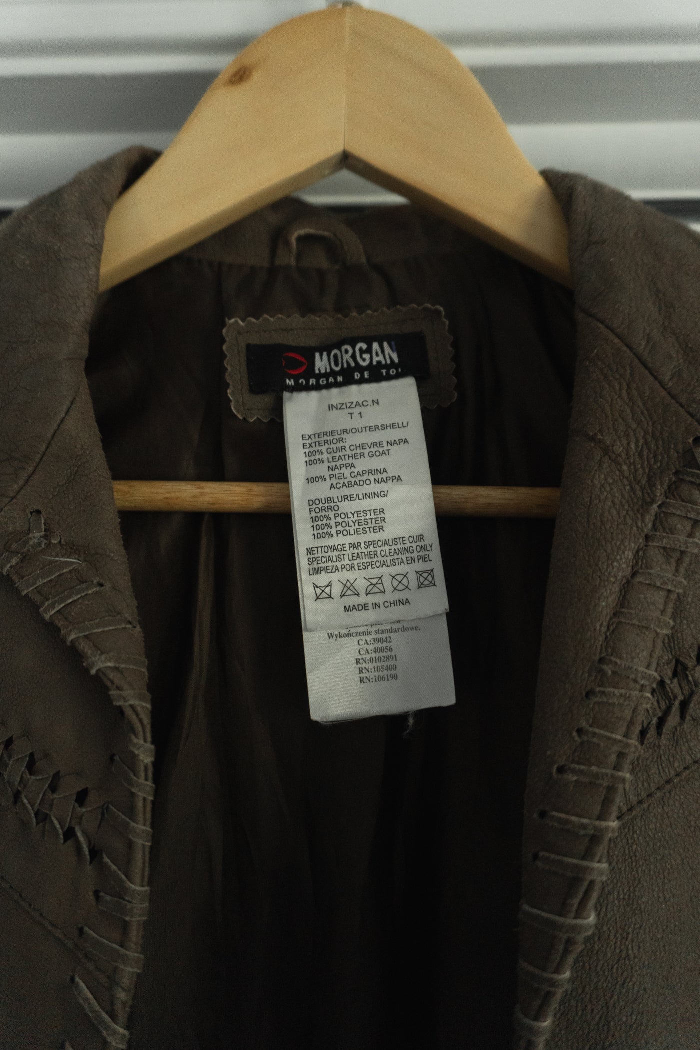 Y2K Stitched Leather Jacket