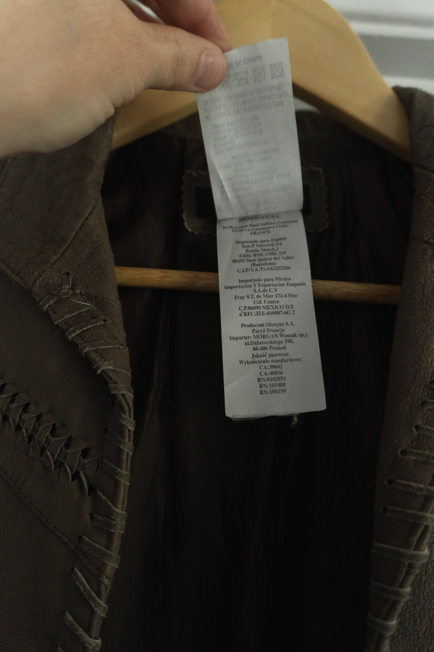 Y2K Stitched Leather Jacket