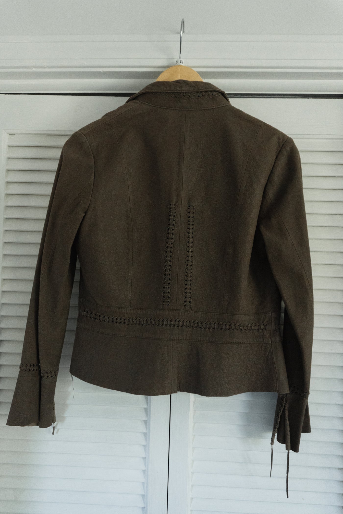 Y2K Stitched Leather Jacket